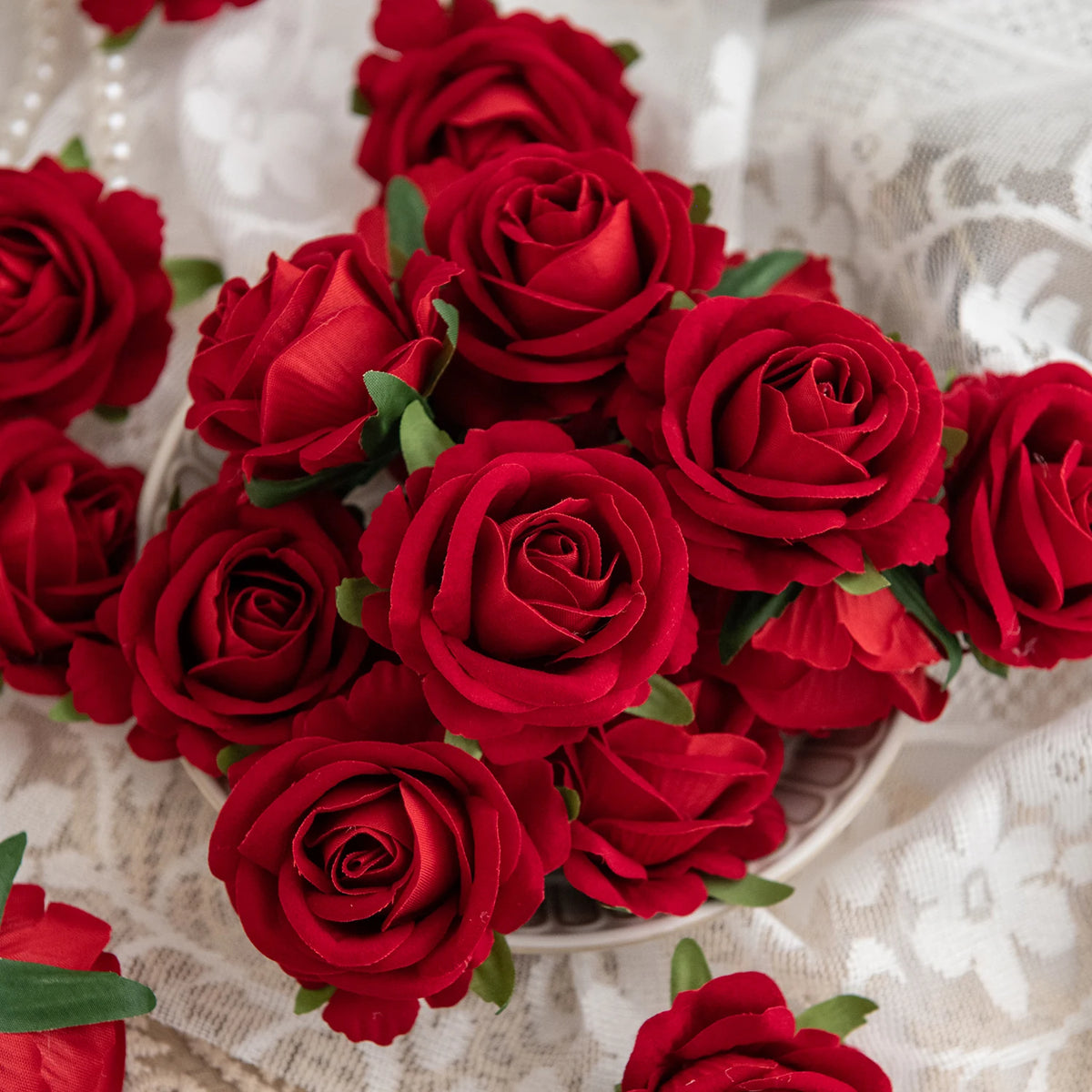 Artificial Silk Rose Heads 5 or 10 Pcs – DIY Wedding Decor Artificial Silk Flowers Axl