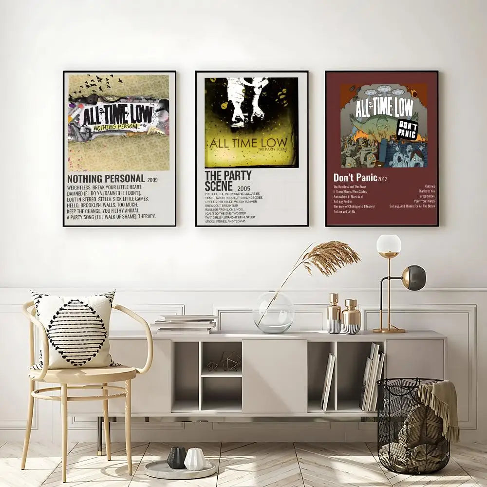All Time Low Rock Band Poster – HD Self-Adhesive Waterproof Music Wall Poster Axl