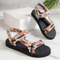 Women's Thick Sole Beach Sandals – Flat Summer Slippers Women's Flat Sandals Axl Brown 42