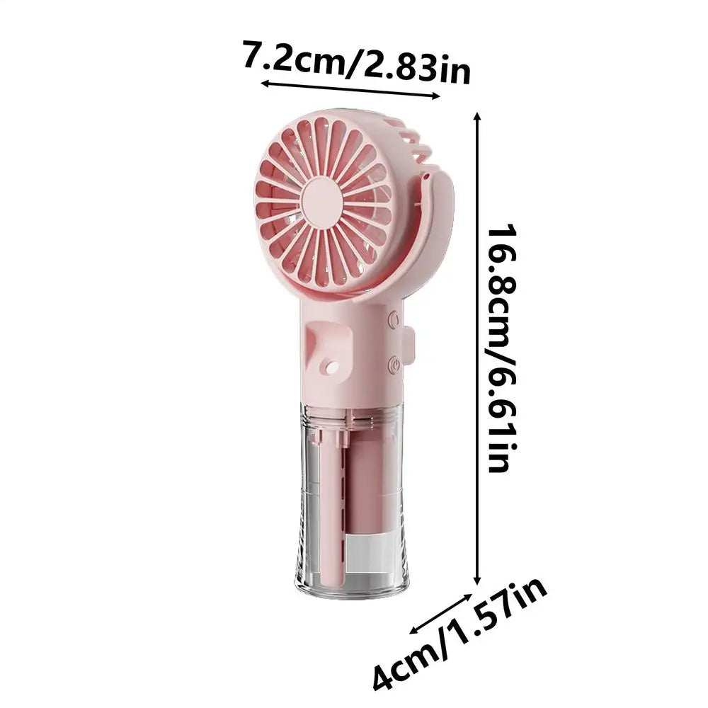 Handheld Misting Fan – USB Rechargeable Portable Mini Cooler Handheld Misting Fan Axl Pink