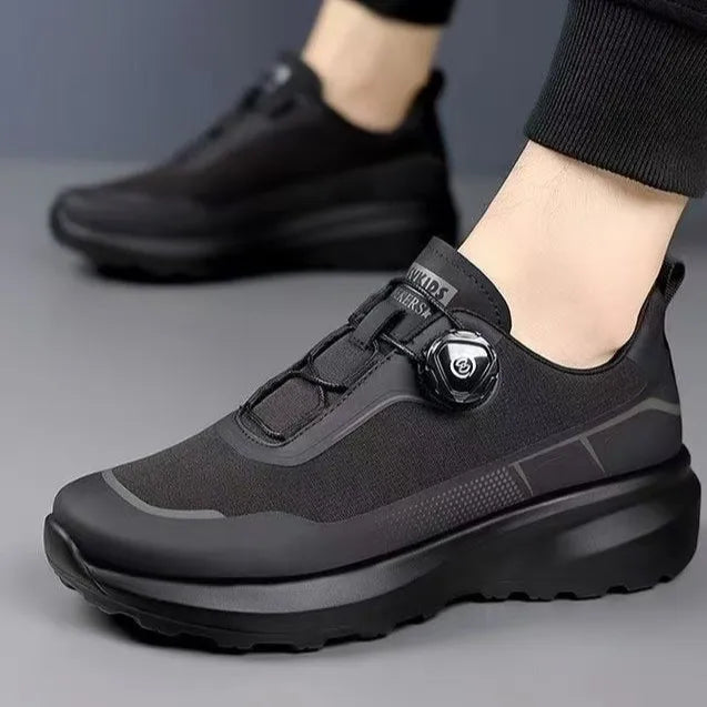 YBQJOO Men's Thick Sole Outdoor Sneakers – Waterproof Hiking Shoes Men's Outdoor Sneakers Axl