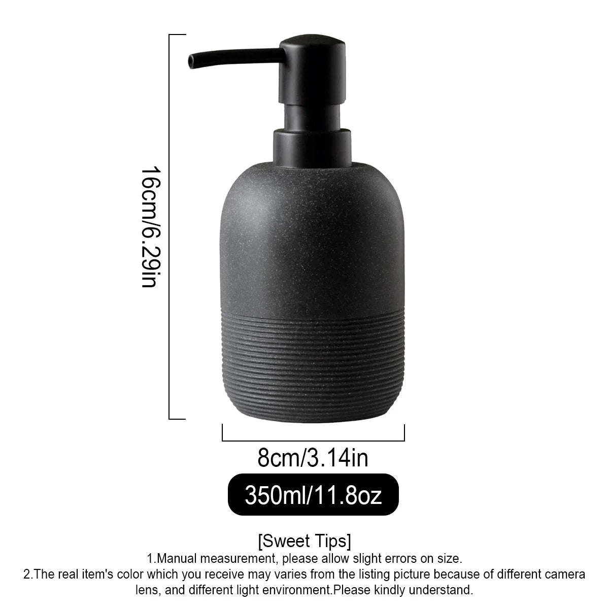 2-Pack Matte Soap Dispenser Set with Pump – Bathroom & Kitchen Soap Dispenser Set Axl