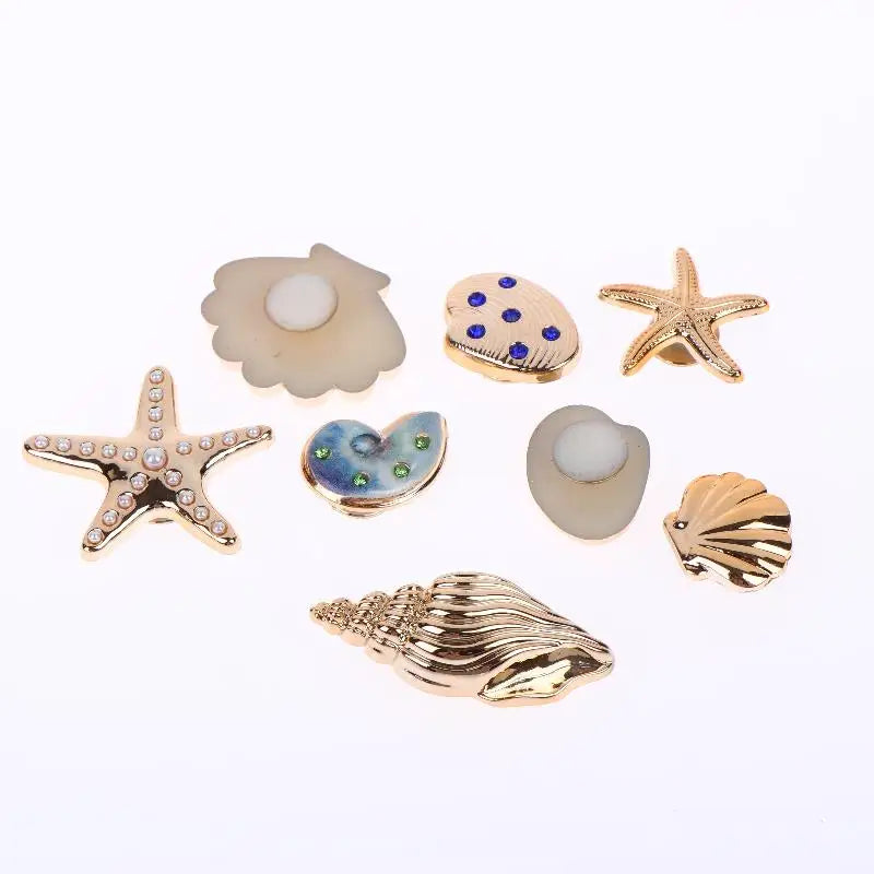 16-Piece Starfish Shell Shoe Charms Set | DIY Bling Clips Shoe Charms Set Axl