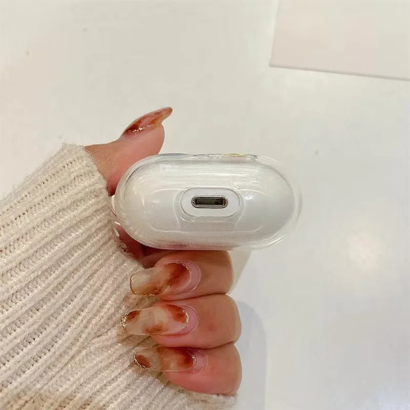 Floral Transparent AirPods Case – AirPods 1, 2 & Pro Cover Earphone Case Axl