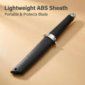 Damascus Steel Kitchen Knife – 62HRC, Ebony Handle & Sheath Damascus Kitchen Knife Axl Plastic appearance