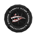 Car Push Start Button Cover – ABS Ignition Protector Ignition Button Cover Axl Black 1pcs