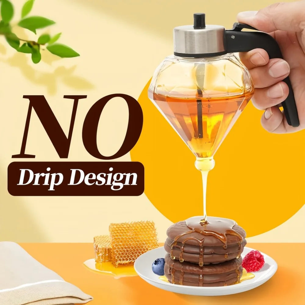 Diamond Glass Oil Dispenser – Leak-Proof Press Pour Bottle Oil Dispenser Bottle Axl