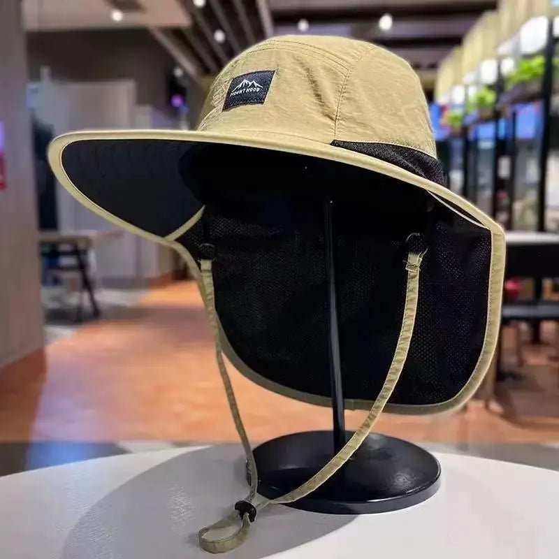 UPF Sun Protection Fisherman Hat – Lightweight Quick-Dry Cap Bucket Fisherman Hat Axl Khaki A2