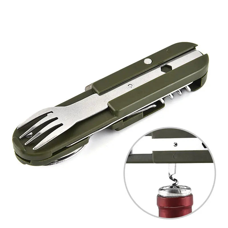 Folding Camping Cutlery Set – Stainless Steel Fork Spoon Knife Camping Cutlery Set Axl 1pcs
