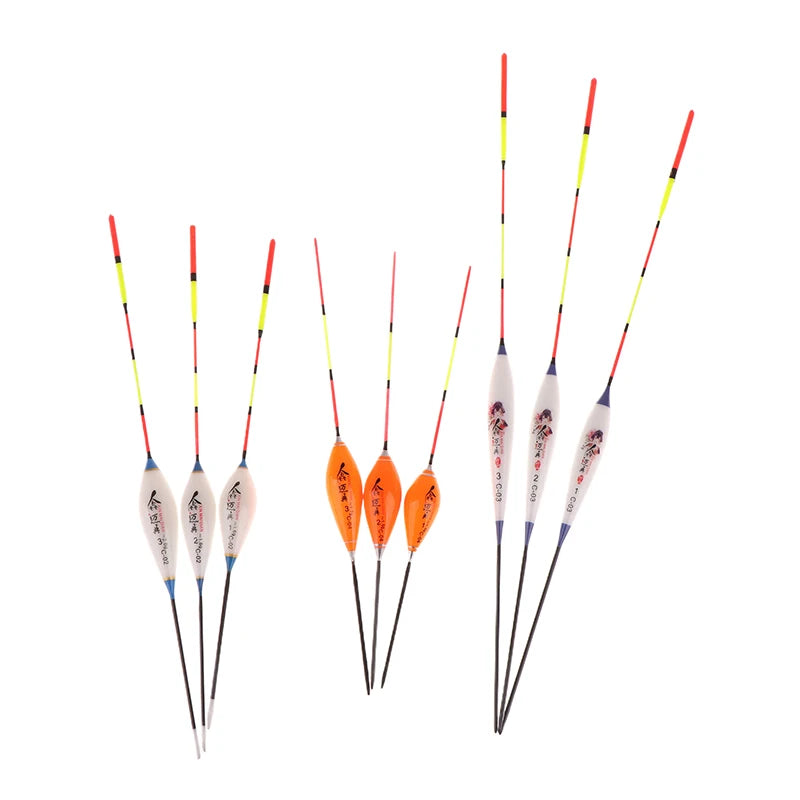 3-Pack High Sensitivity Fishing Floats – Plastic Bobbers Set Fishing Floats Axl