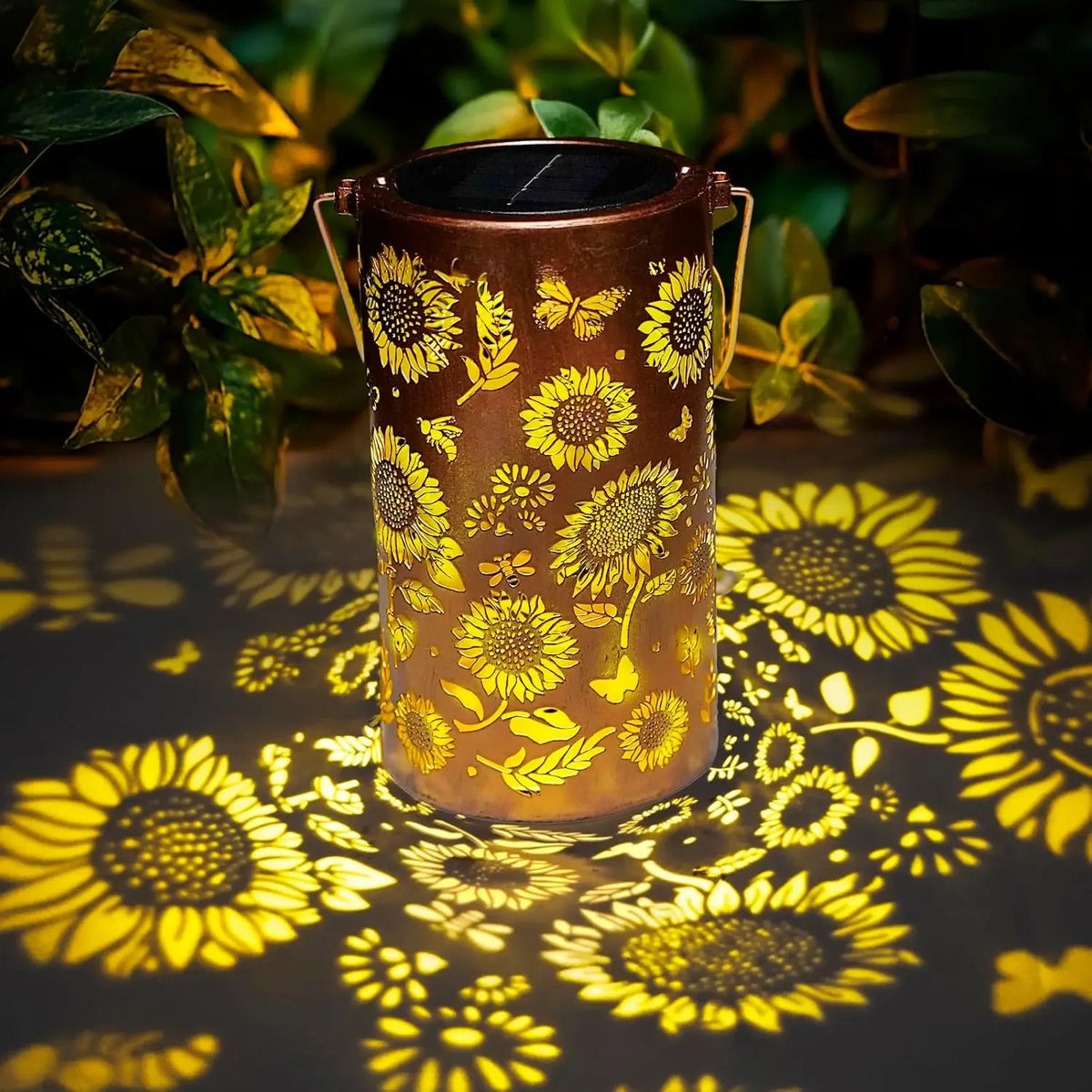 Sunflower Solar Hanging Lantern – Outdoor Garden Fairy Light Solar Garden Lantern Axl Sunflower