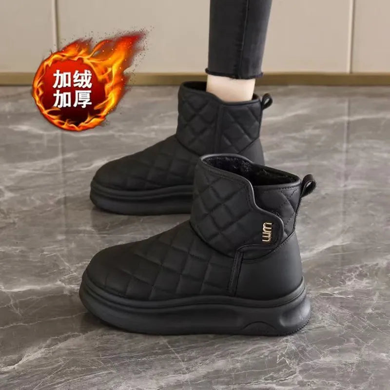Women's Plush-Lined Ankle Snow Boots – Warm Non-Slip Winter Women's Snow Boots Axl