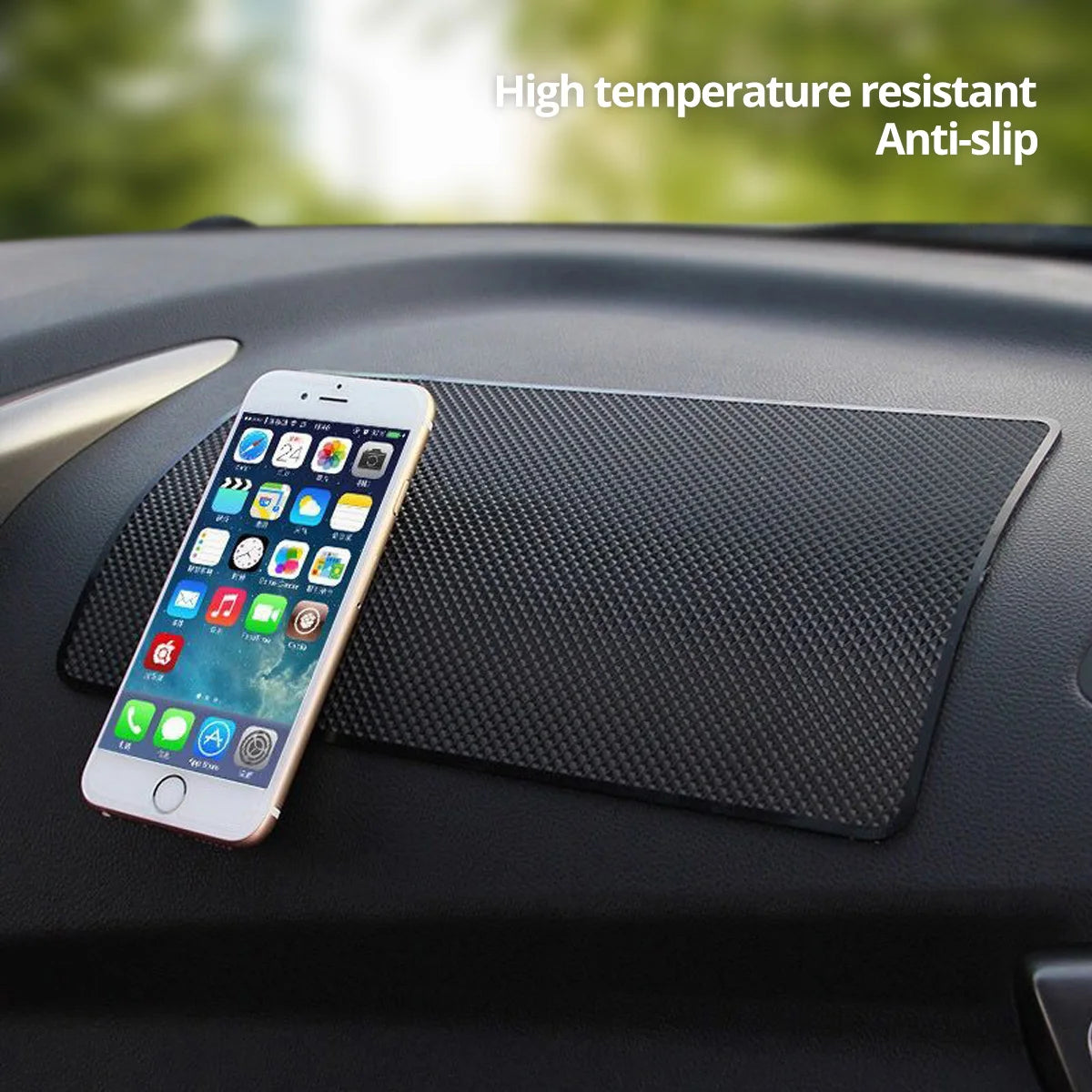 Car Dashboard Anti-Slip Silicone Mat – Phone & Item Holder Car Dashboard Mat Axl