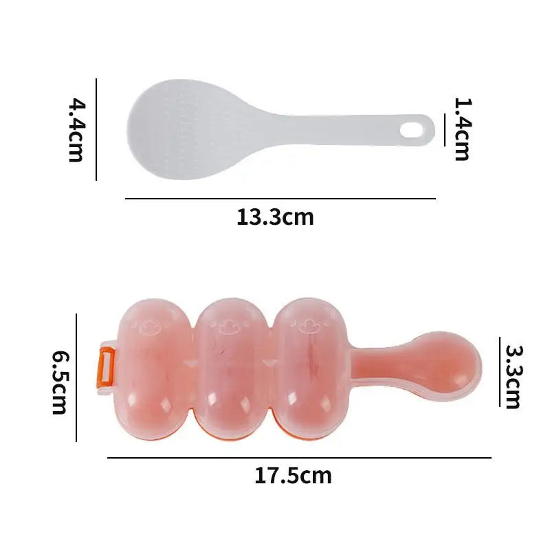 Baby Rice Ball Shaker Maker – Onigiri Mold & Bento Tool Rice Ball Mold Axl Orange
