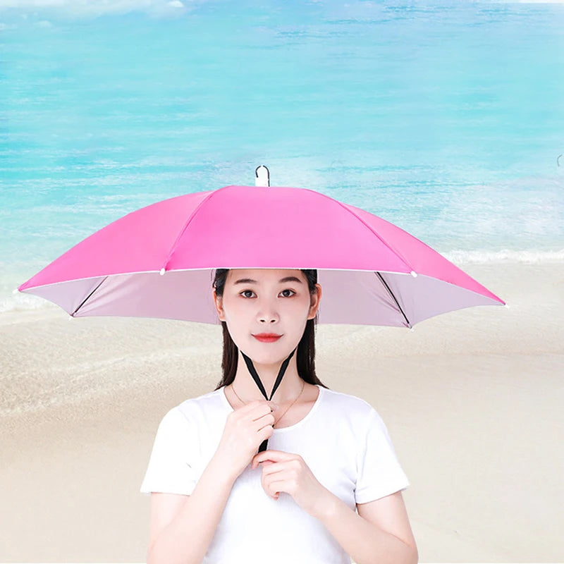Folding Umbrella Hat – Hands-Free Outdoor Cap for Fishing Outdoor Umbrella Hat Axl