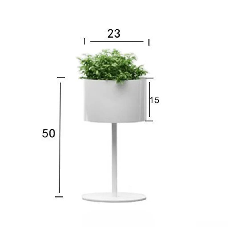 Nordic Iron Plant Shelf | Modern Flower Pot Stand – S/M/L Iron Plant Stand Axl White-Small