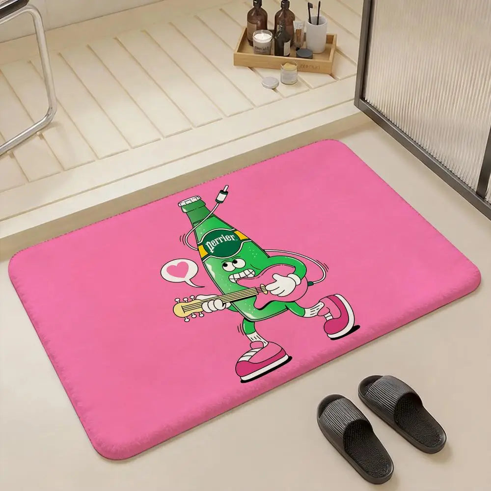 Perrier Flannel Floor Mat – Non-Slip Soft Plush Indoor Rug Indoor Floor Mat Axl