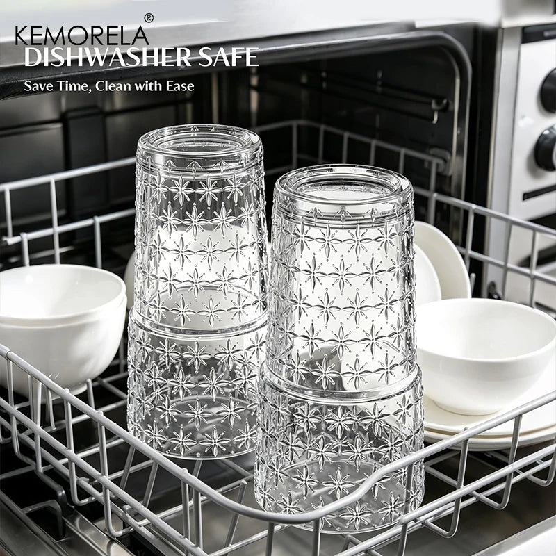 Sparkling Star Glass Coffee Cup 590ml – Lid & Straw Included Glass Drinkware Set Axl