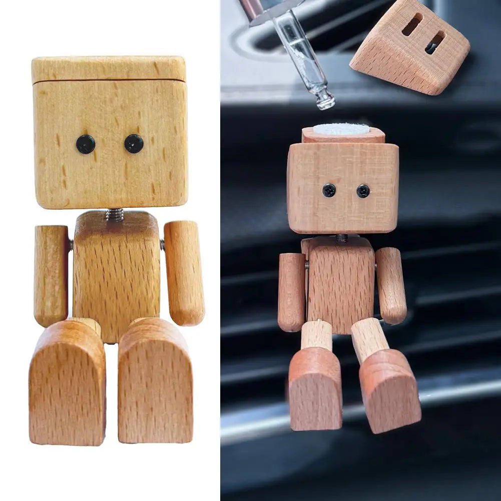 Shaking Wooden Man Figurine – Funny Desk Decor & Gift Wooden Desk Figurine Axl