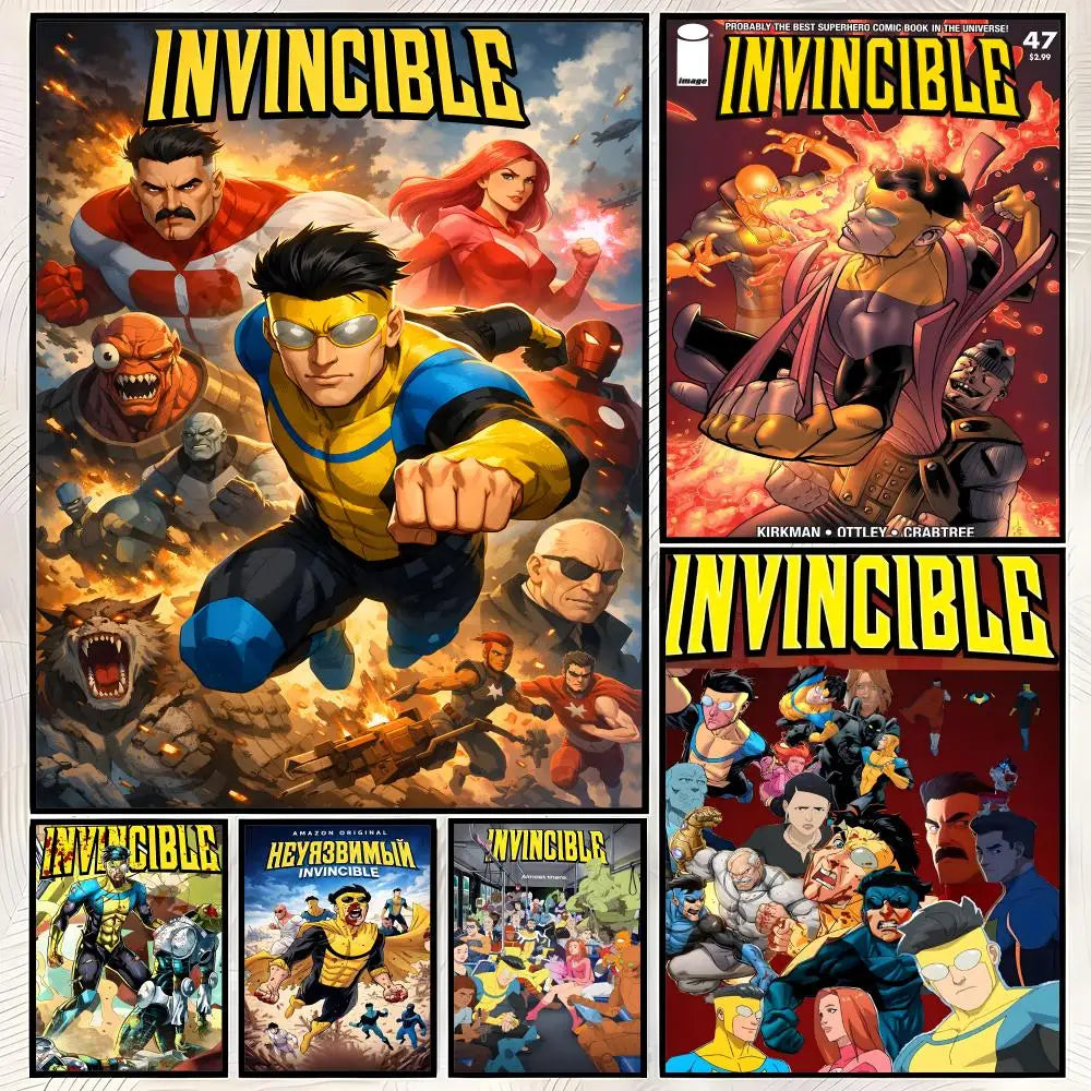 Invincible Animation HD PVC Wall Poster – Self-Stick Decor Wall Art Poster Axl