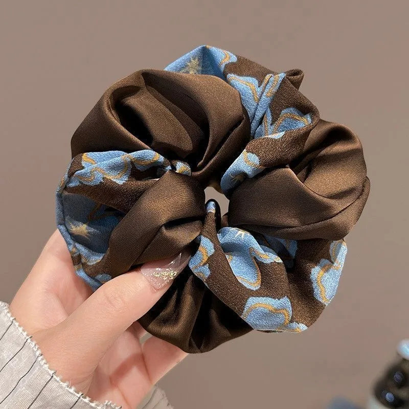 Leopard Print Hair Scrunchie – Large Elastic Retro Hair Tie Hair Scrunchie Axl