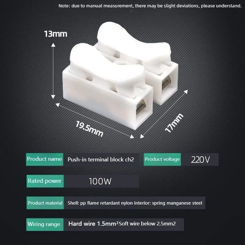 Quick Spring Clamp Wire Connector – No-Screw Terminal Block Set Wire Terminal Block Axl