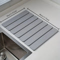 Diatomaceous Earth Bath & Kitchen Drying Mat | Foldable Stone Mat Diatomite Bath Mat Axl Gray-S-1pc