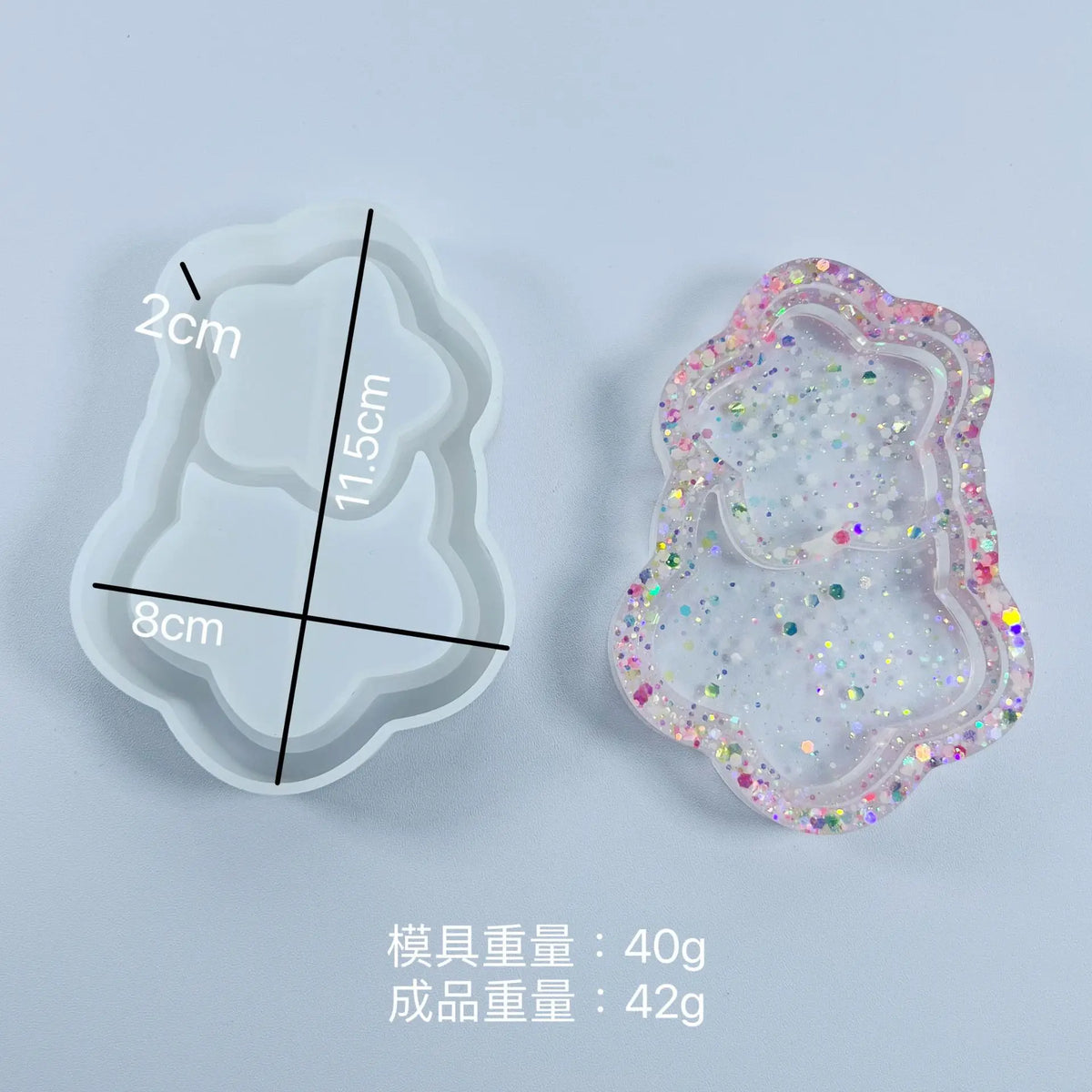 Silicone Resin Molds – Heart, Star & Cloud Coaster Tray DIY Silicone Craft Mold Axl