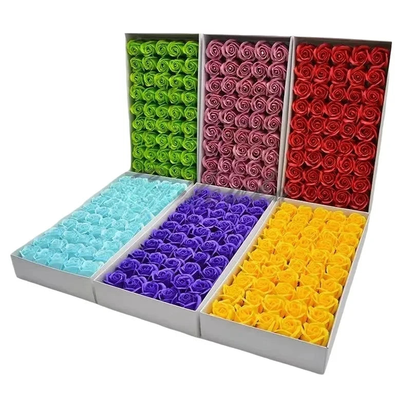 Soap Rose Artificial Flowers for Wedding & Home Décor 50/100 Pcs Artificial Flowers Axl