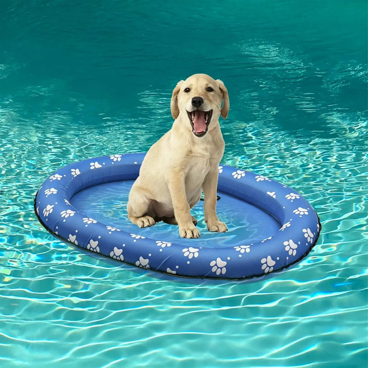 Inflatable Dog Pool Float – Foldable PVC Pet Floating Raft Dog Pool Float Axl