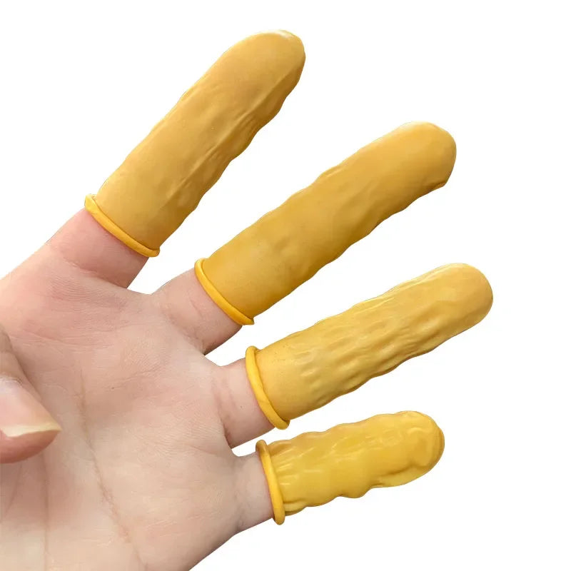 Disposable Latex Finger Cots – Nail, Makeup & Workplace Safety Latex Finger Cots Axl