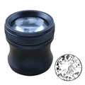 Metal Tube Magnifying Glass – Black & White Slim Waist Design Handheld Magnifying Glass Axl black