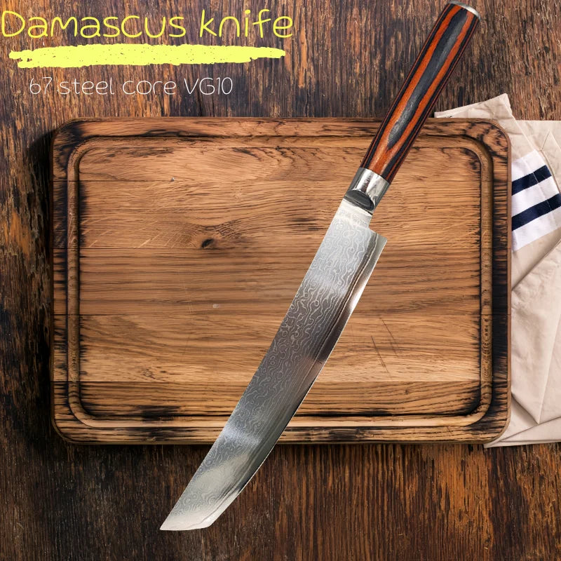 Damascus Steel Kitchen Cleaver – Chef Boning & Slicing Knife Damascus Kitchen Knife Axl
