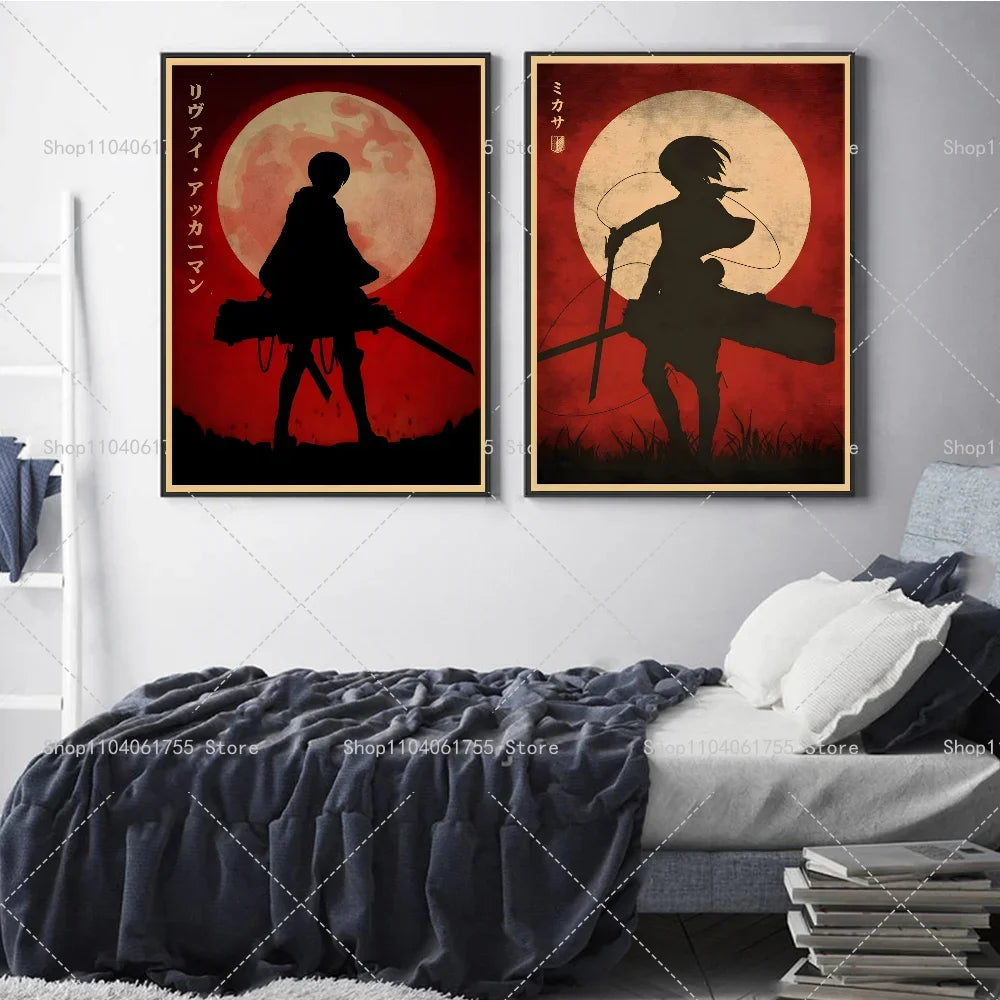 Attack on Titan Season 4 Anime Poster – Self-Adhesive Wall Art Anime Wall Poster Axl