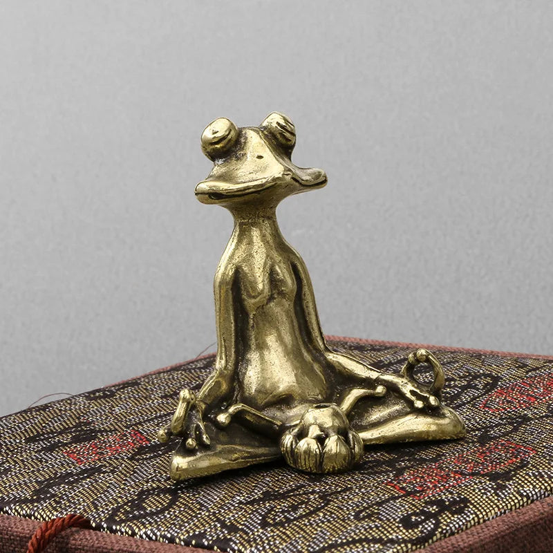 Zen Frog Bronze Statue – Incense Burner & Tea Pet Decor Bronze Figurine Axl