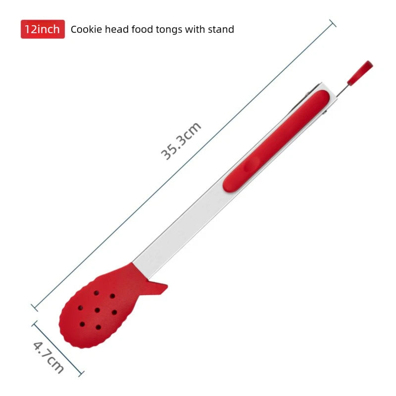Heavy Duty Silicone Food Tongs – Heat Resistant BBQ Kitchen Kitchen Cooking Tongs Axl