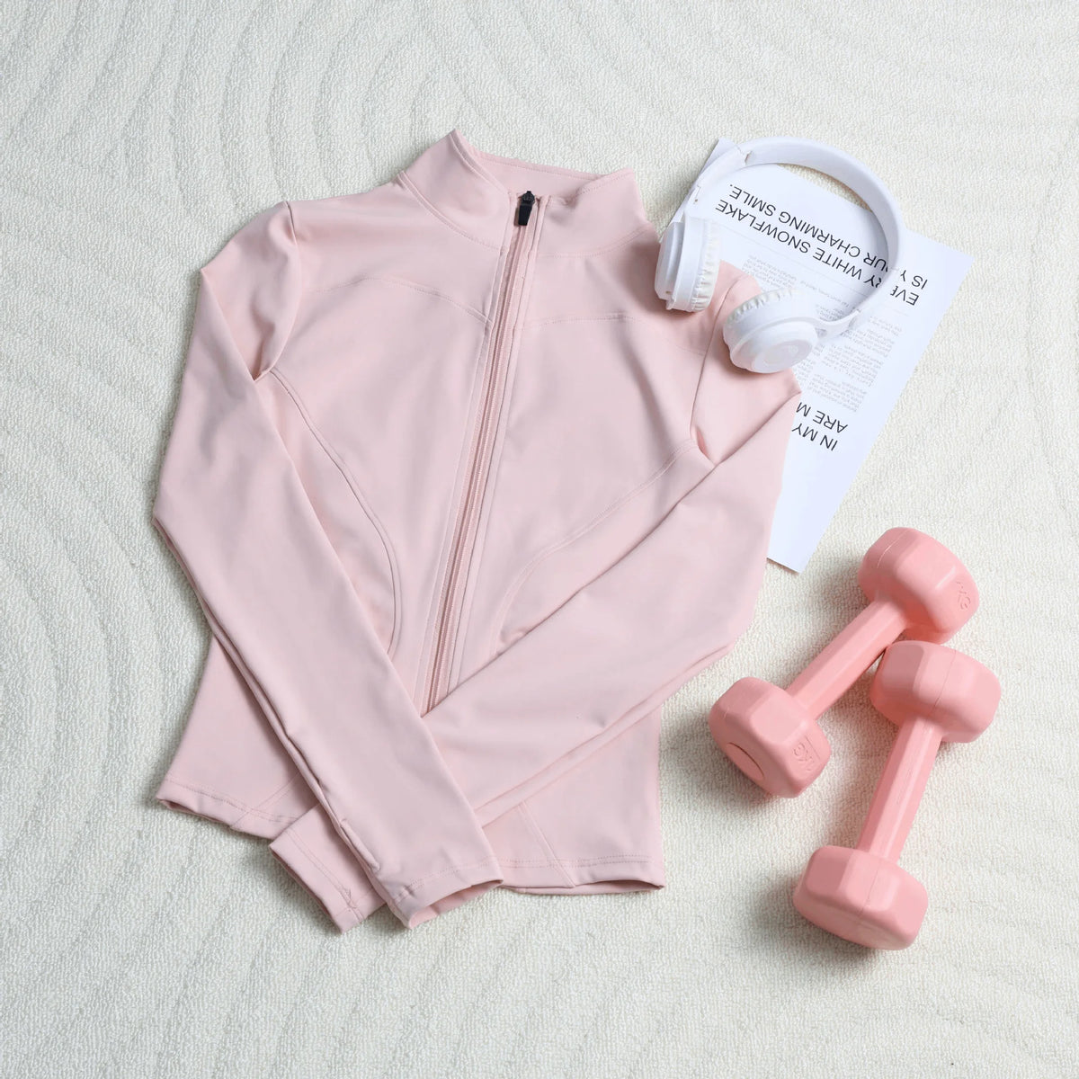 Women's Plus Velvet Zip-Up Sports Jacket – Slim Fit Quick Dry Women's Sports Jacket Axl Pink XL