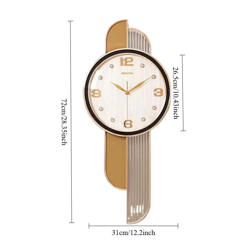 Nordic Minimalist Wall Clock | Silent Quartz Metal Design Wall Clock Axl White