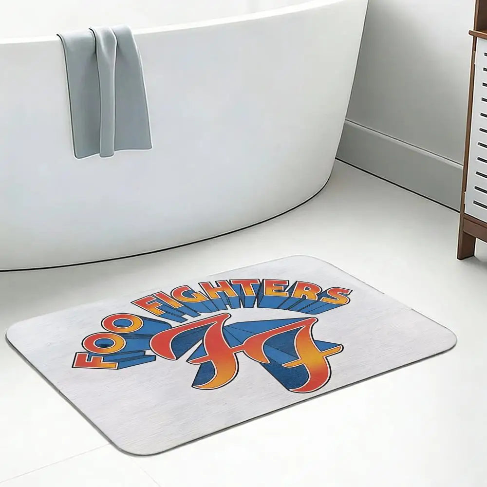 Diatomite Bath Mat – Quick Dry, Anti-Slip Rock Band Design Bath Mat Axl