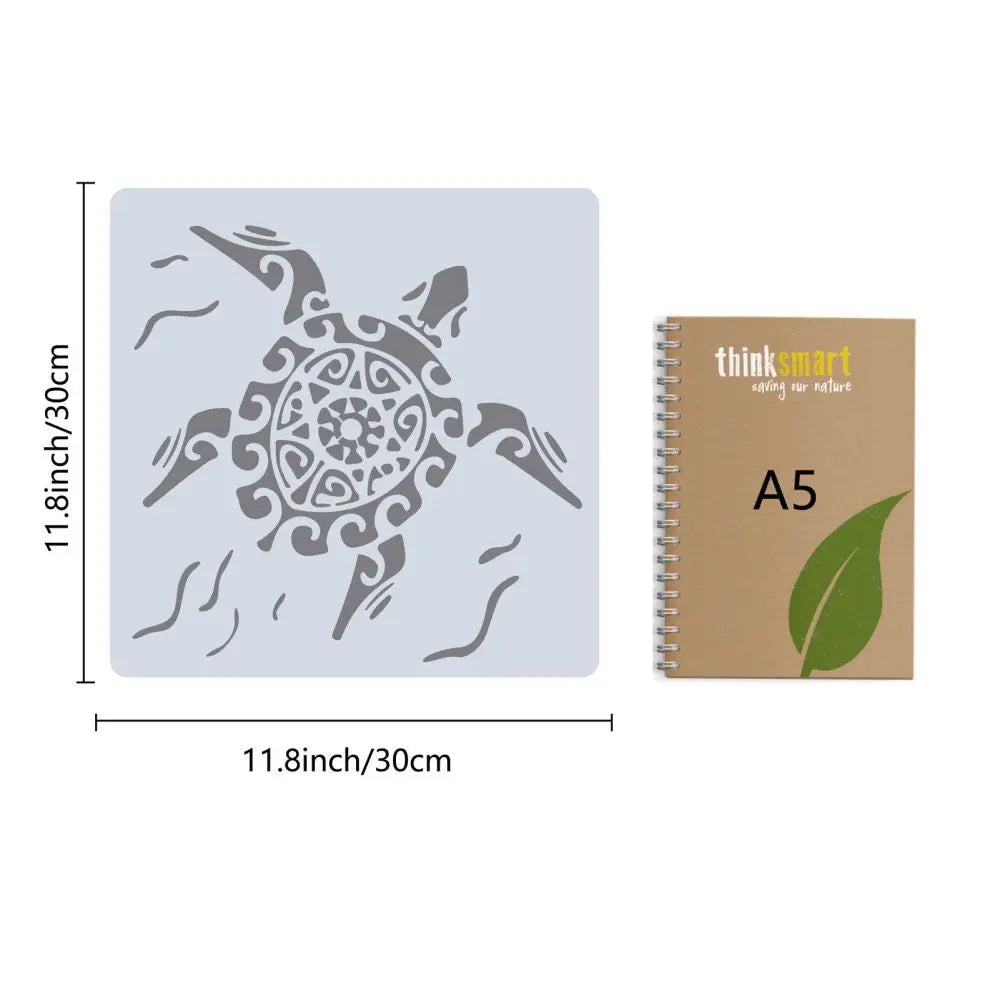 Large Hibiscus Flower Stencil 12x12 – Reusable Floral Template Craft Stencil Template Axl AECH04-07522