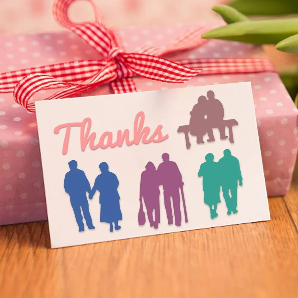 Couple Cutting Dies – Man & Woman Embossing Stencils for Cards Craft Cutting Dies Axl