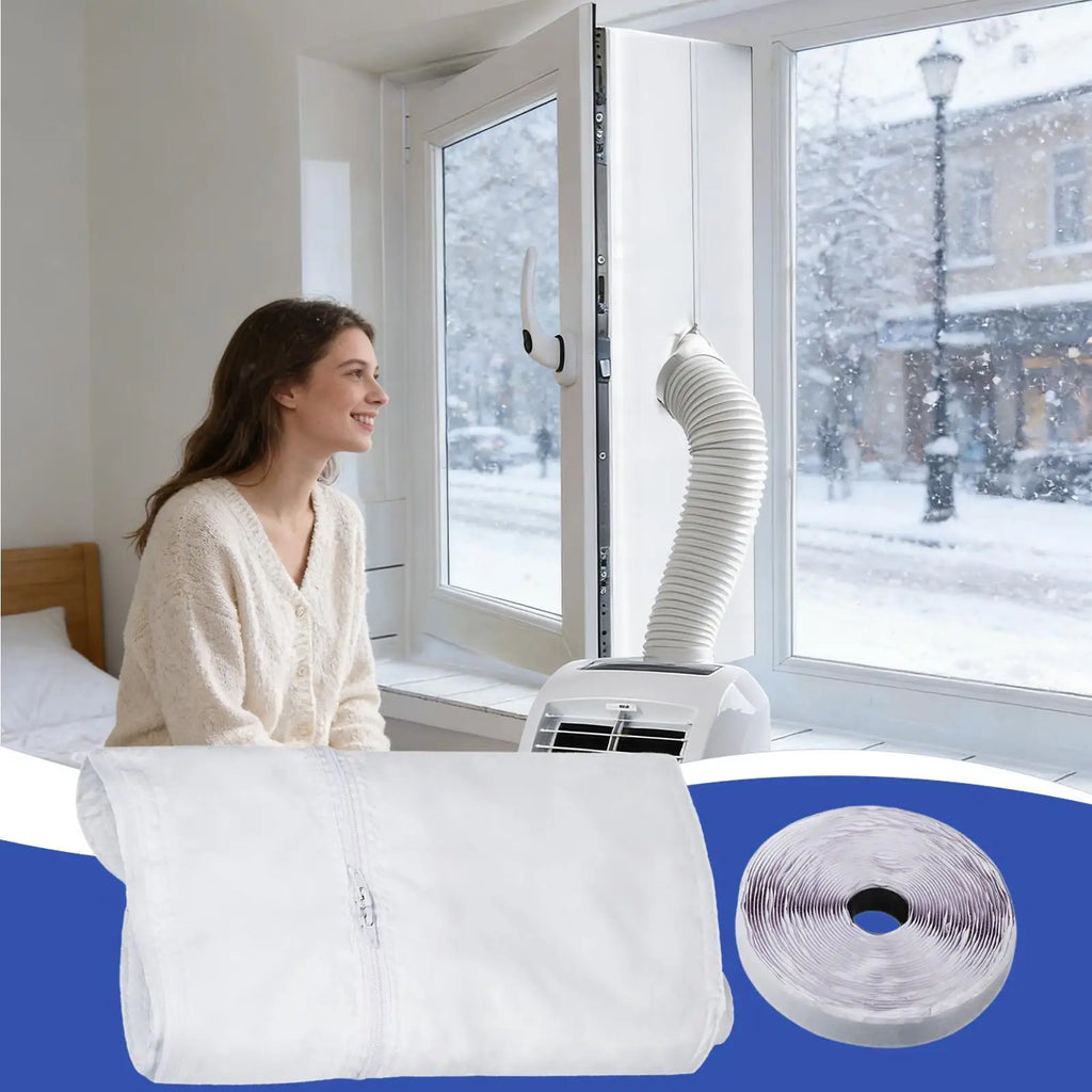 Portable AC Window Seal Kit 3M/4M – Flexible Cloth & Zipper AC Window Seal Axl