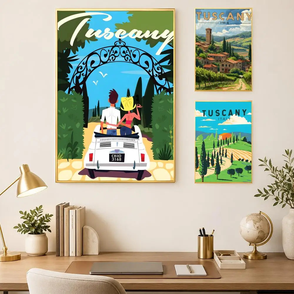 Tuscany Self-Stick Wall Art Poster – HD Waterproof Decor Wall Art Poster Axl