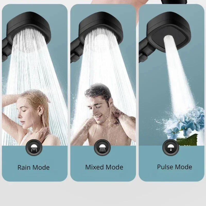 3-Mode High Pressure Water-Saving Handheld Shower Head Handheld Shower Head Axl