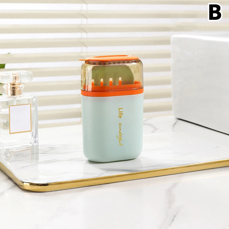 Portable Travel Toothbrush Cup with Lid | Mouthwash Cup Travel Toothbrush Cup Axl B Blue