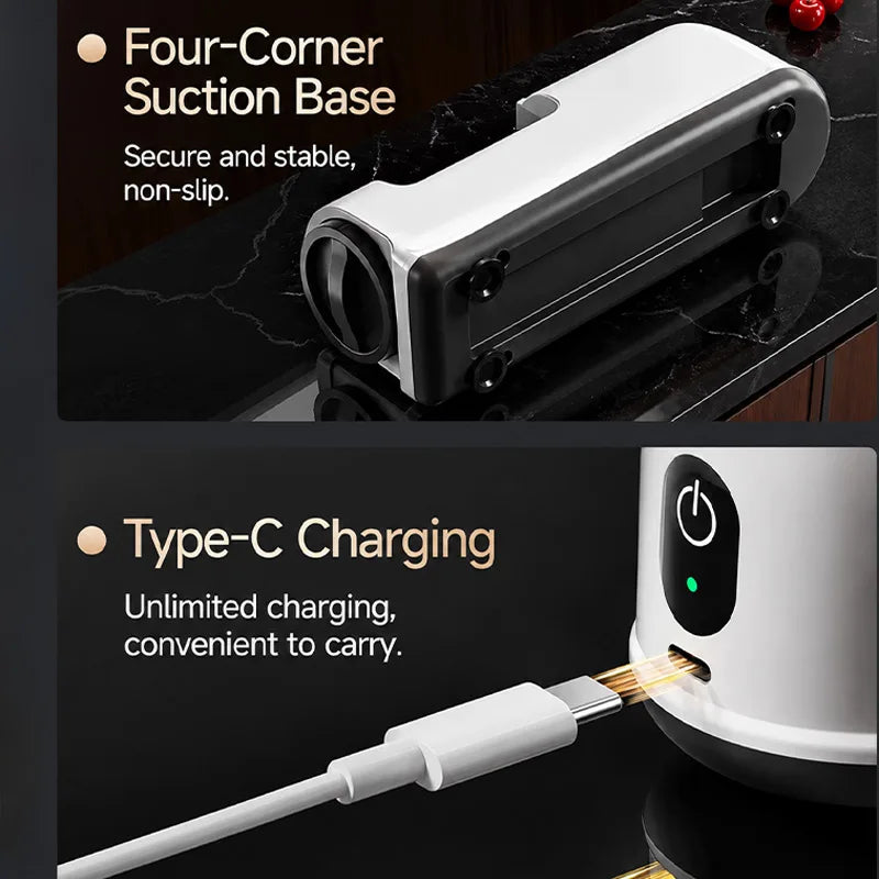 PLYS 3-Stage Electric Knife & Scissors Sharpener | USB Electric Knife Sharpener Axl