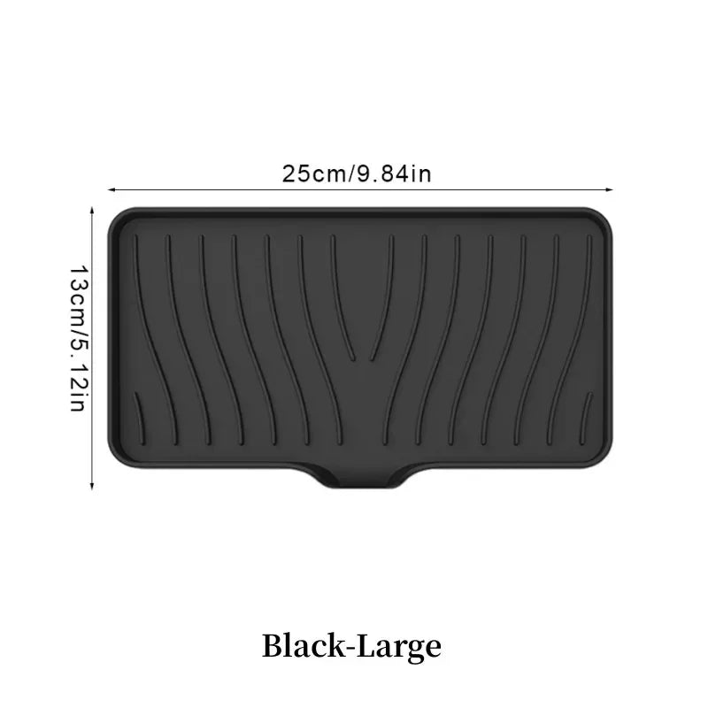 Silicone Drain Soap Dish – Anti-Slip Sink Tray | Kitchen & Bath Silicone Soap Dish Axl Black Large-2
