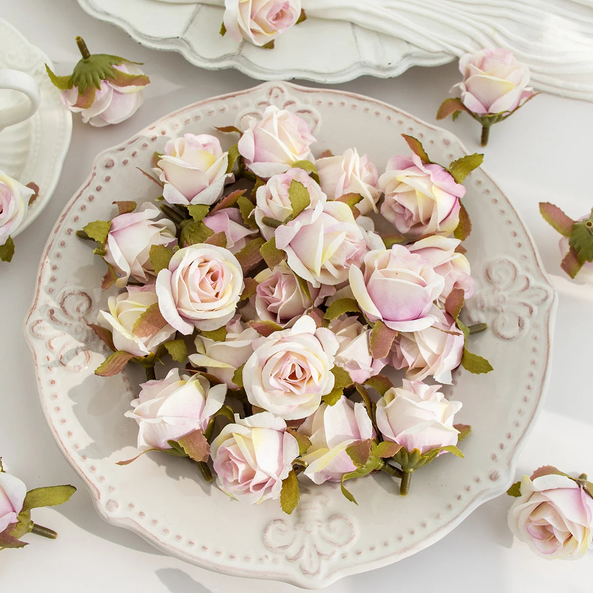 Artificial Silk Rose Heads Bulk – Wedding & Home Décor Artificial Silk Flowers Axl Color 4 40 pcs