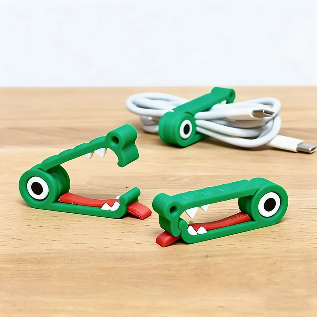 Crocodile Cable Organizer Clips 10/20 Pack – Cute Cord Holder Cable Organizer Clips Axl