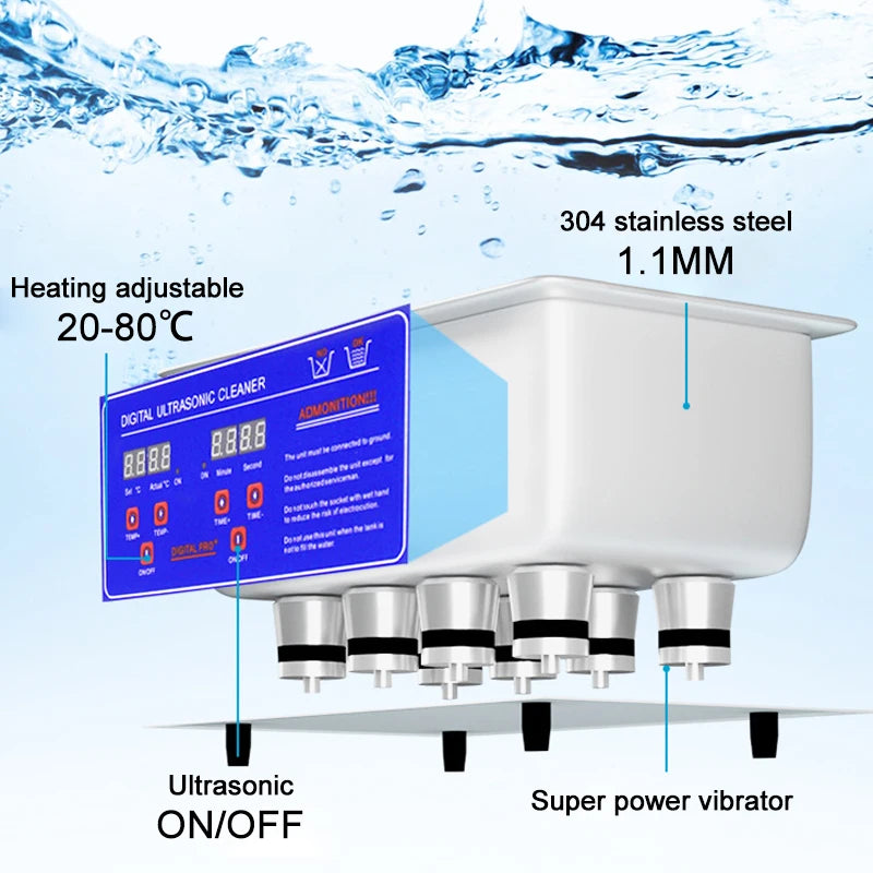BALASHOV 2L & 6L Ultrasonic Cleaner – 40kHz Digital Jewelry Washer Ultrasonic Cleaner Axl